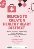 Malvern Hills Area (Only )Free online webinar: 'Creating a Healthy Heart District'  